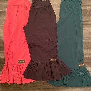 Matilda Jane pants- hot pink ruffles